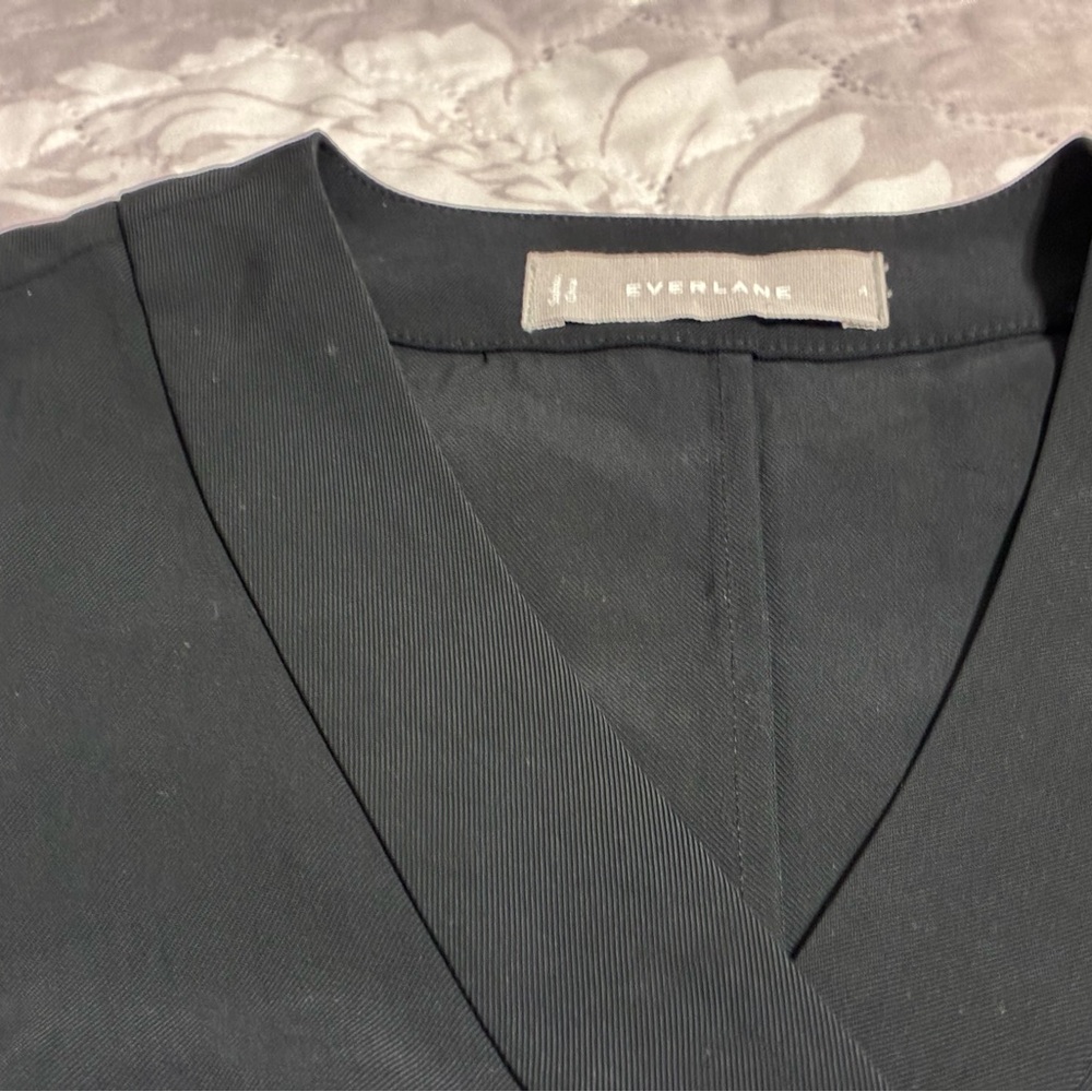 Everlane Black V-Neck Wrap dress